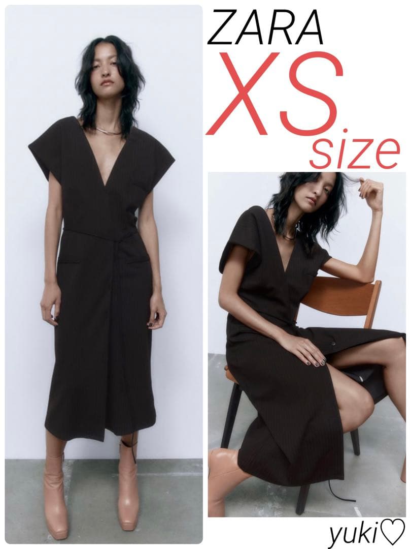 ZARA ピンストライプ柄ワンピース