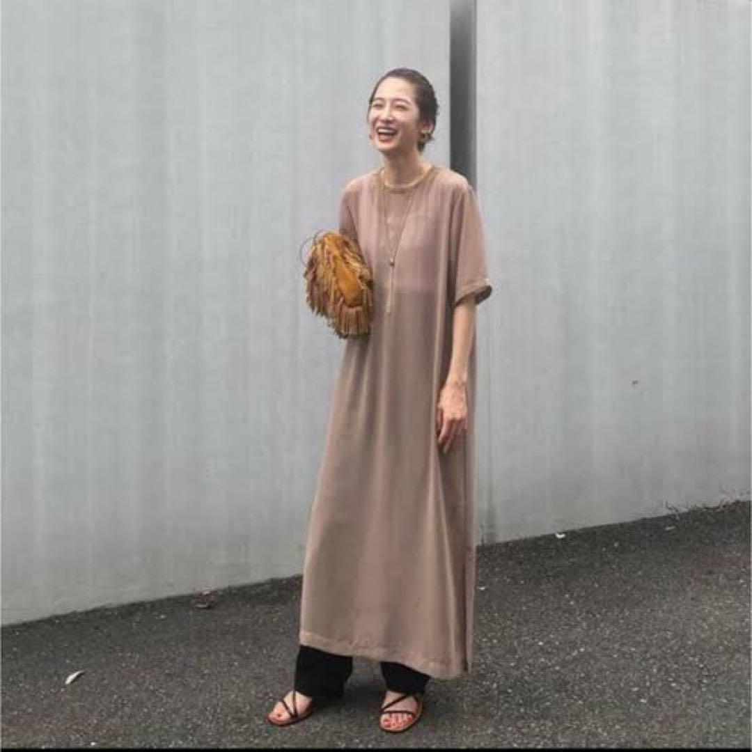 CLANE クラネ SEE-THROUGH LONG TOPS ブラウン 美品