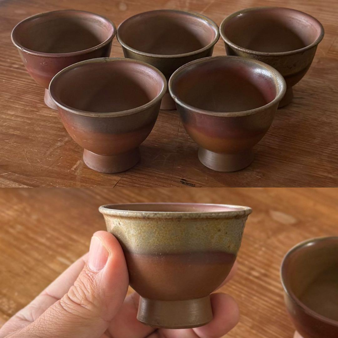 SNT546 備前焼 宝瓶 湯冷し 煎茶椀 讃岐彫 茶櫃 煎茶道具 茶器
