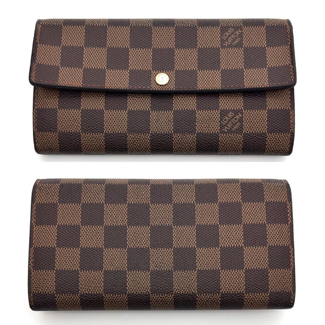 【美品】ルイヴィトン ダミエ ポルトフォイユ サラ 長財布 ブラウン 男女兼用 ルイヴィトン ダミエ ポルトフォイユサラ 長財布 ブラウン 男女