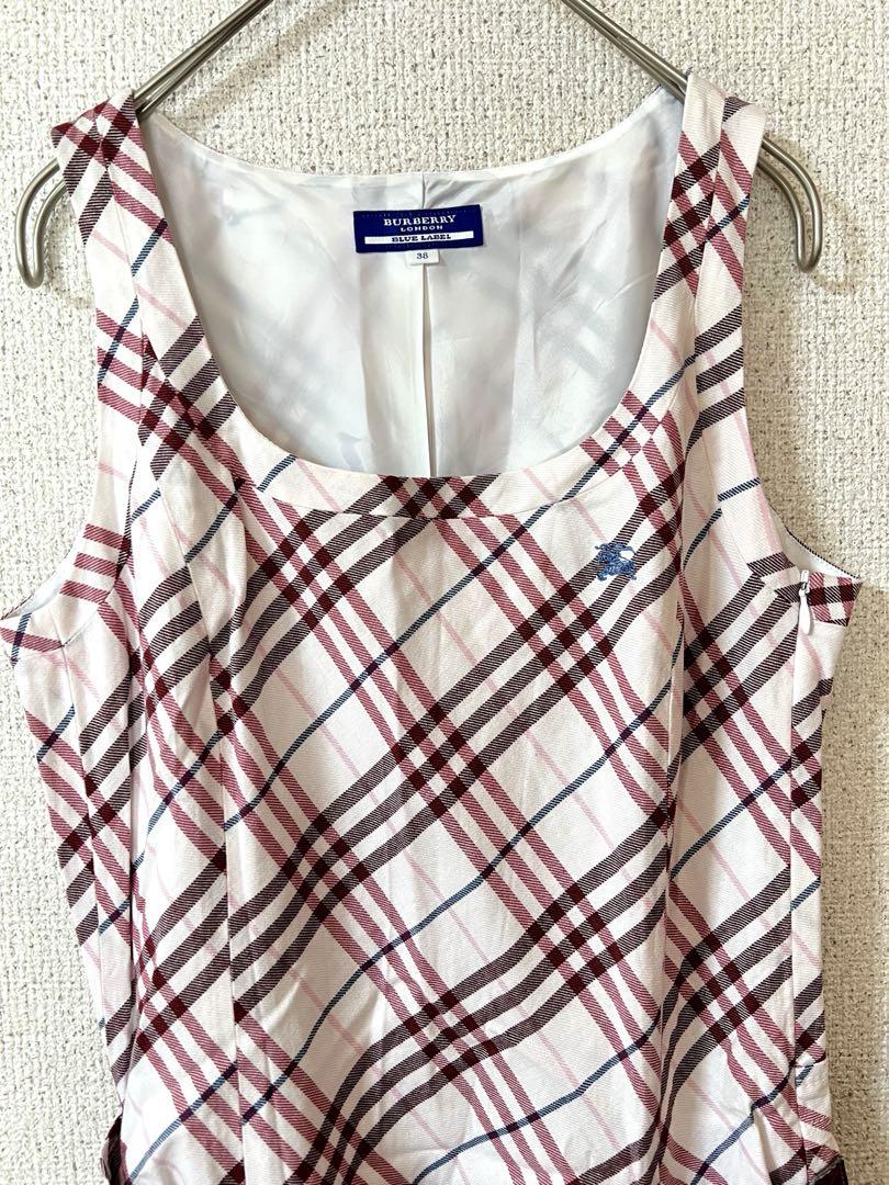 美品　Burberry ブルーレーベル　チェック　ワンピース　38 三陽商会