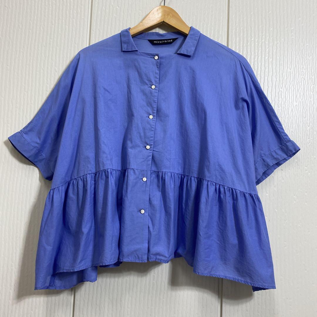 mizuiro ind ミズイロインド ワイドギャザーシャツ