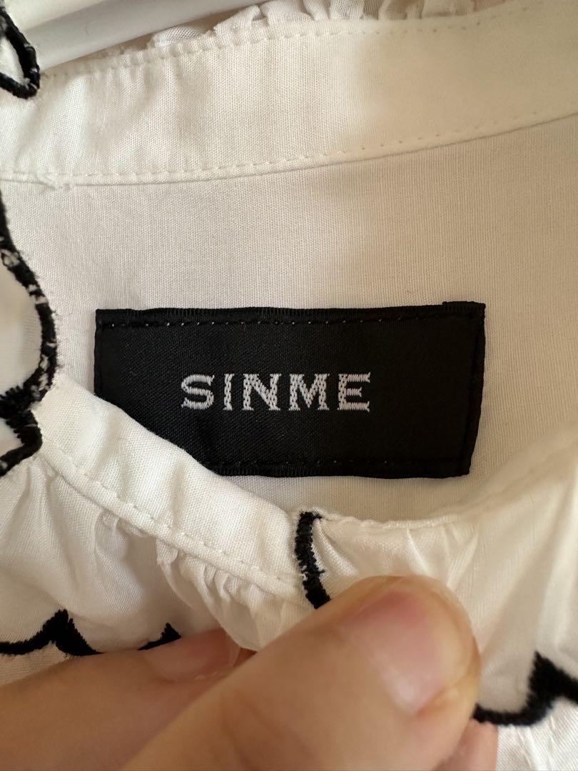 SINME シンメ　スカラエンブロイダリーシャツ