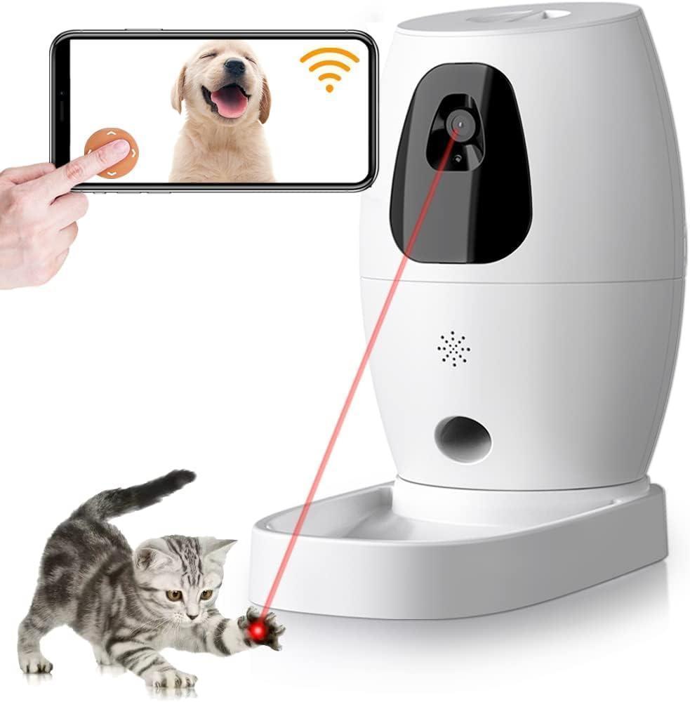 【ペットの様子が見れる】自動給餌器 猫 犬 wifi  見守りカメラ 防犯カメラ
