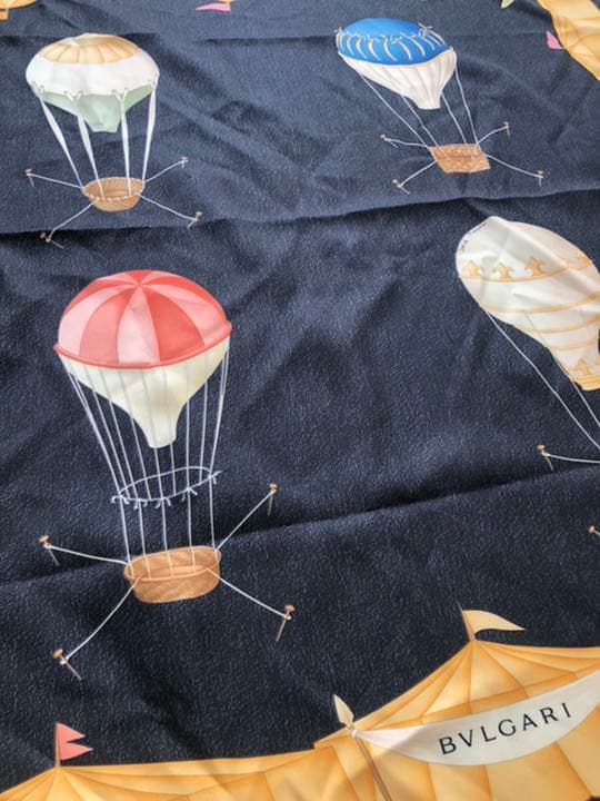 BVLGARI スカーフ ブラック 気球 | activoskateshop.com