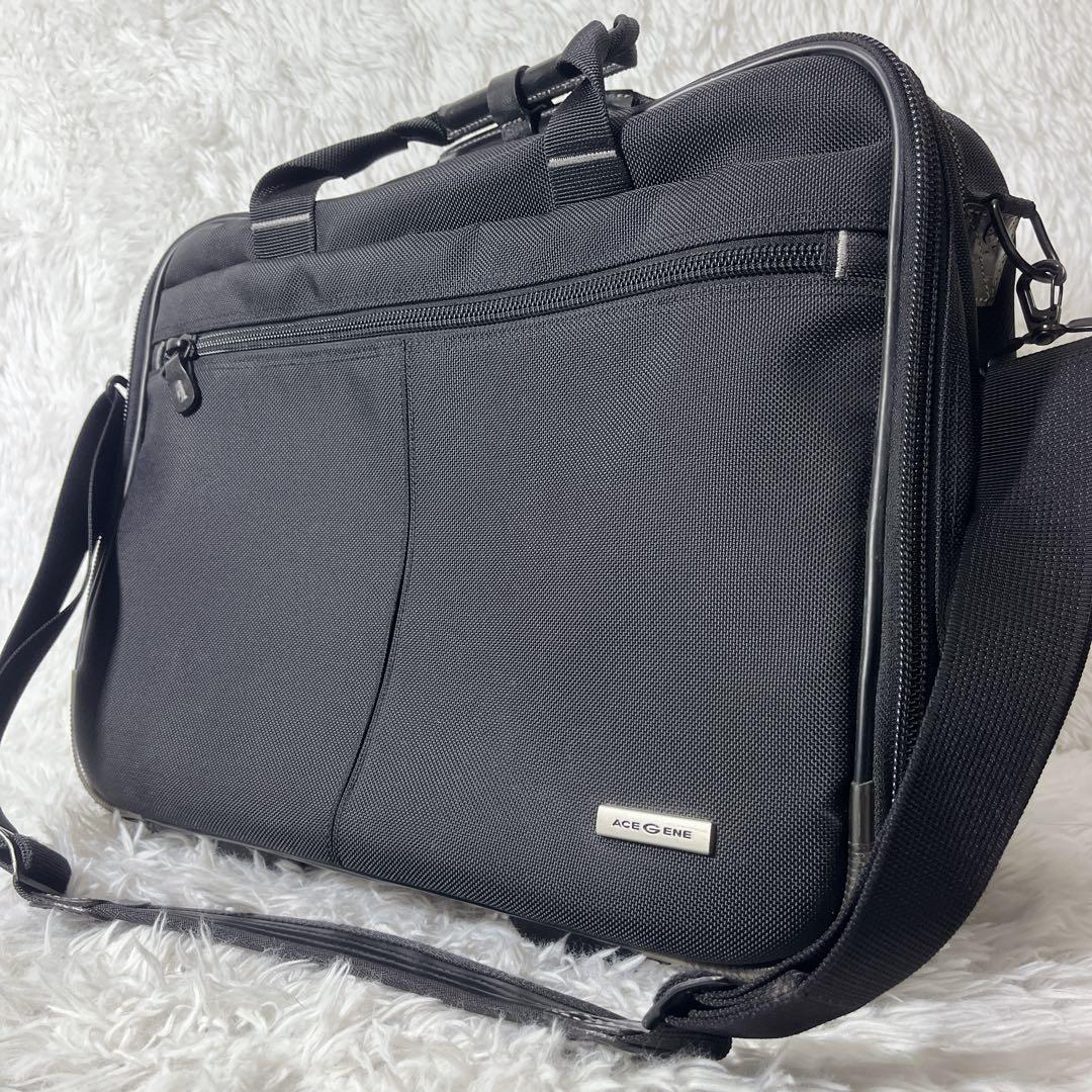 ace.GENE エースジーン 2輪キャリーバッグ 3way ビジネス 黒