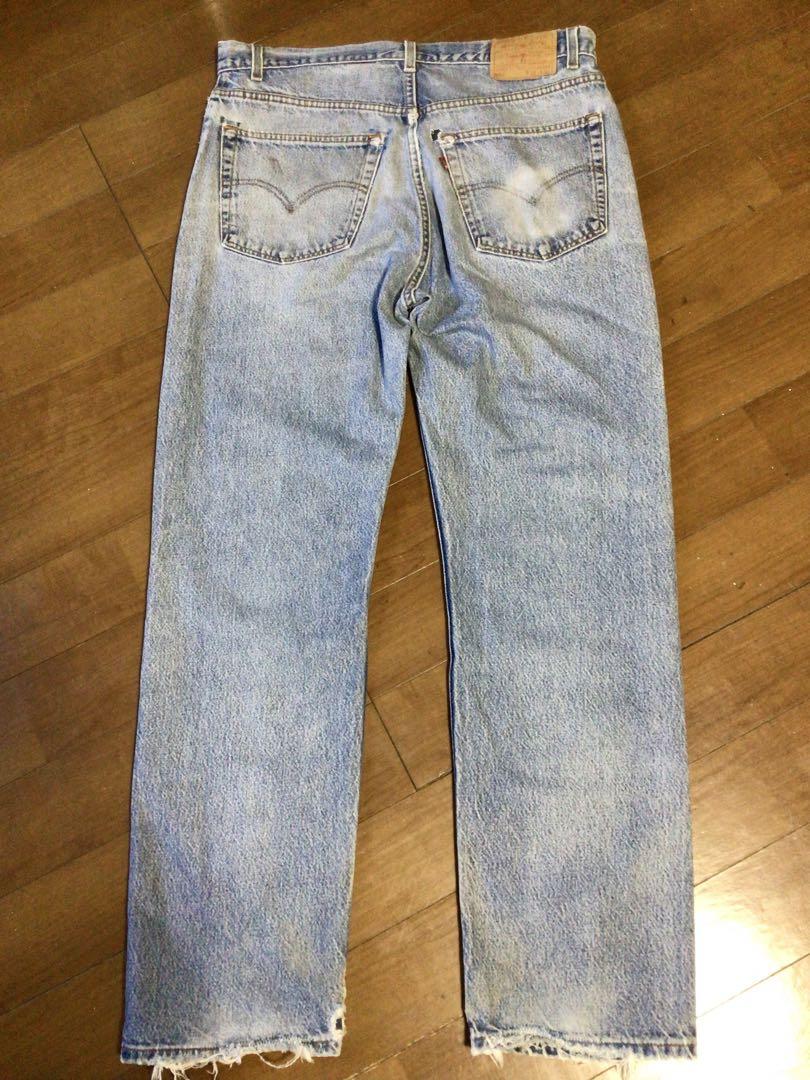 01年USA製リーバイス505 赤文字 W38 股下81cm グランジデニム