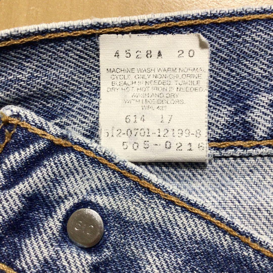 01年USA製リーバイス505 赤文字 W38 股下81cm グランジデニム
