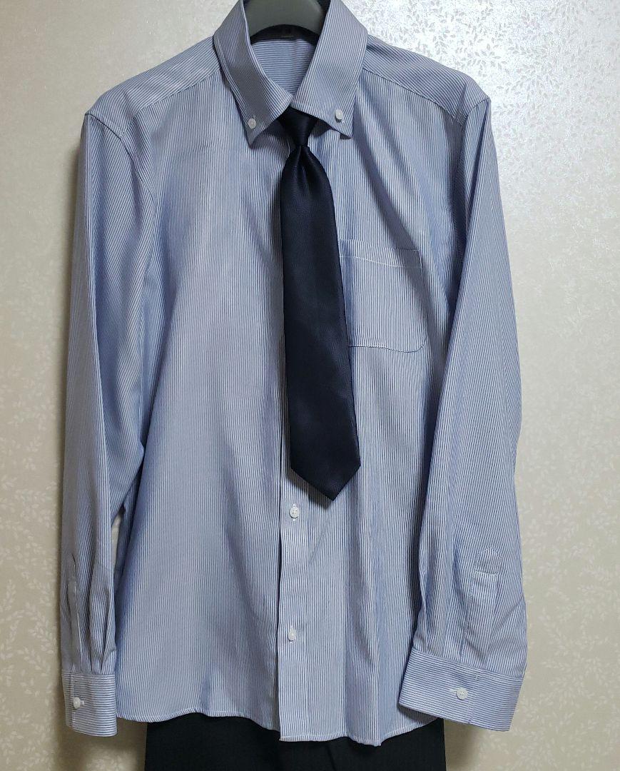 男の子用　フォーマルスーツセット5点 水色シャツ 　ネクタイ付き　170A　美品