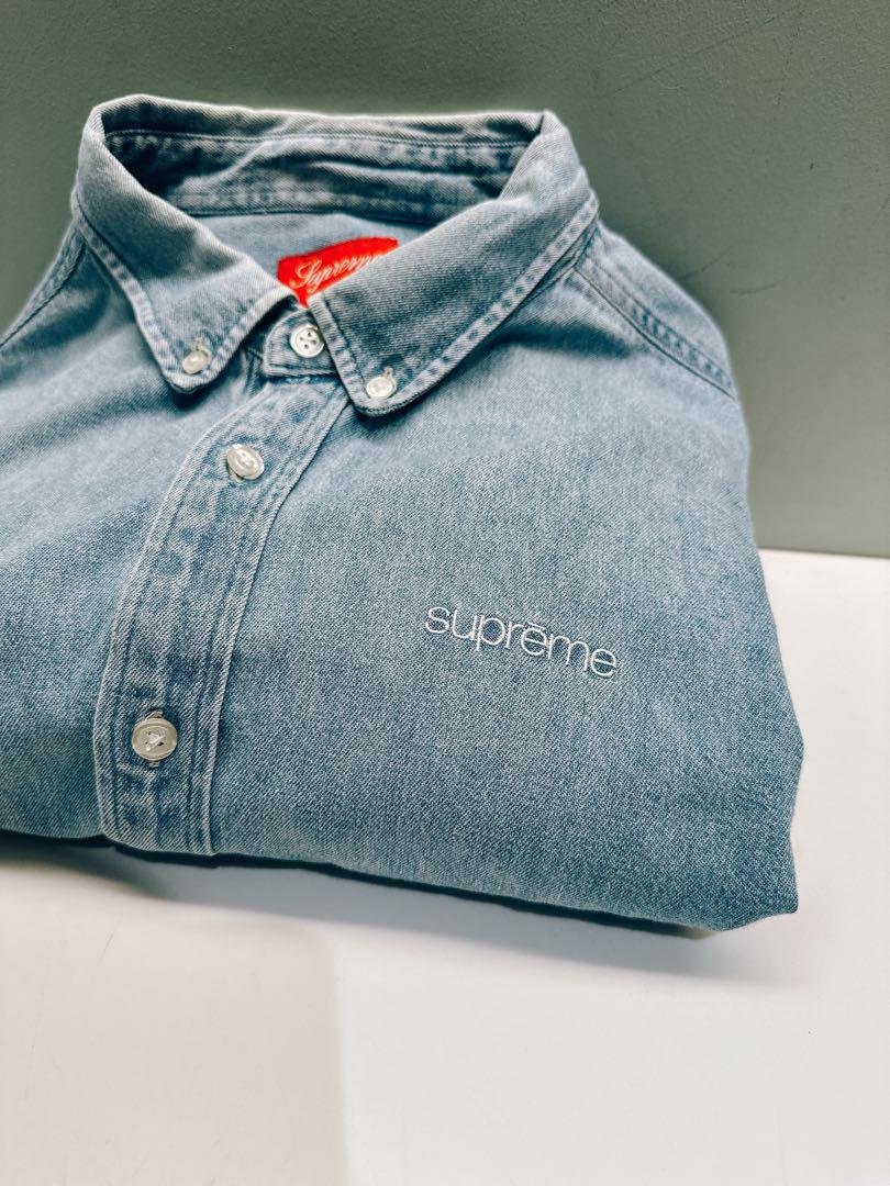 Supreme Classic Logo Denim Shirt (FW20) - $128