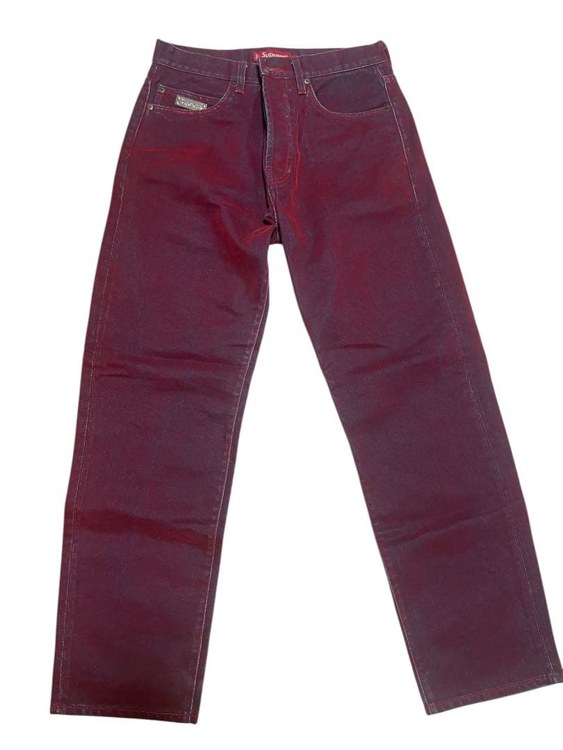Supreme Flocked Regular Jean Red 30 デニム Supreme Flocked Regular Jean Red 30 デニム