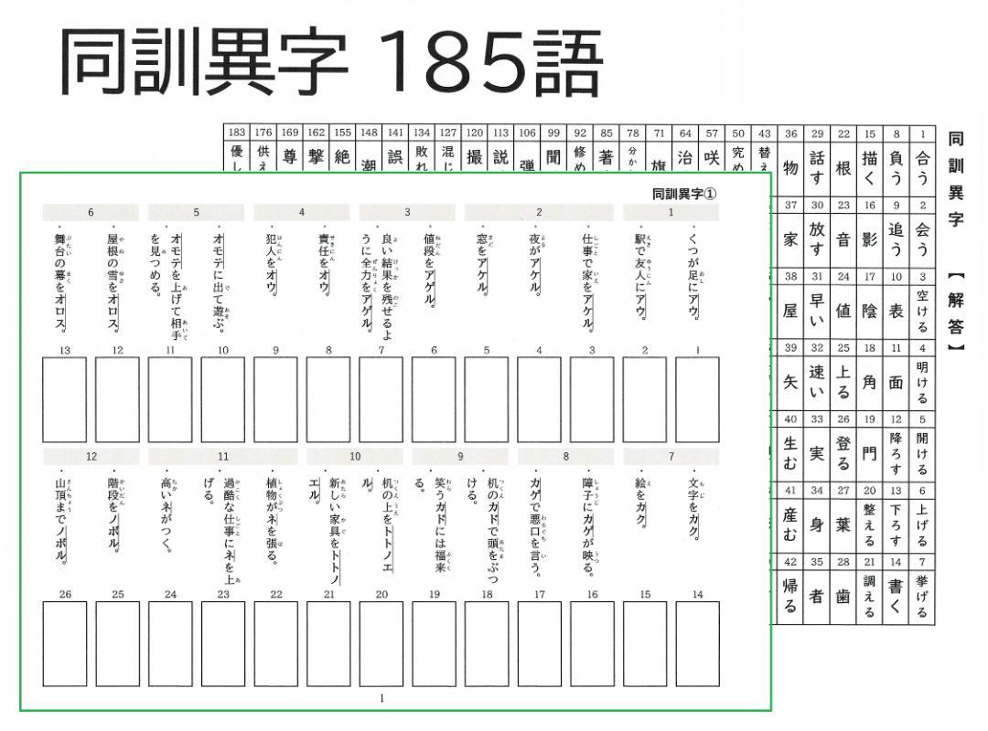 NEW☆カット済【中学受験】国語 知識編 暗記カード/練習帳・演習問題 7点 g