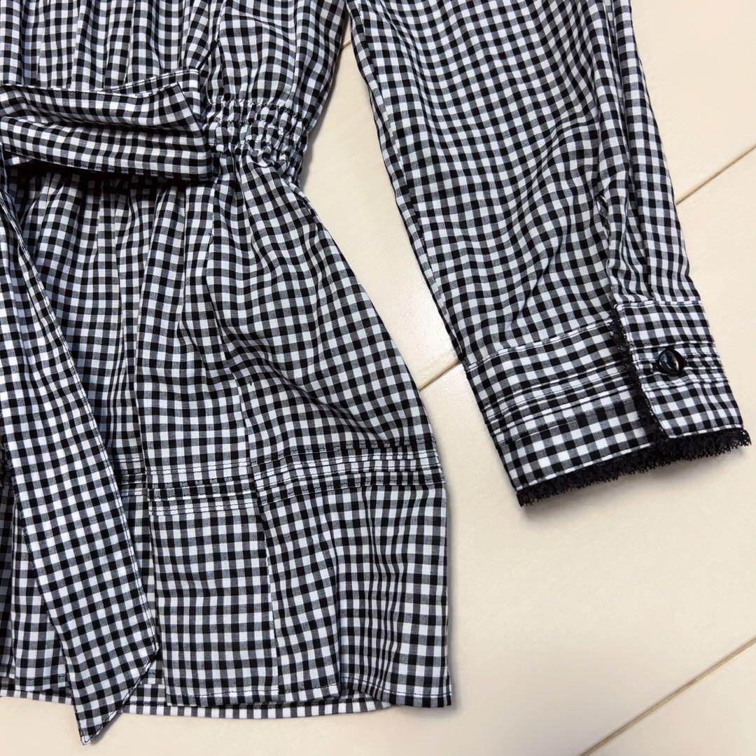 ☆INGEBORG☆【未使用品】ギンガムチェック柄 長袖チュニックSize 13