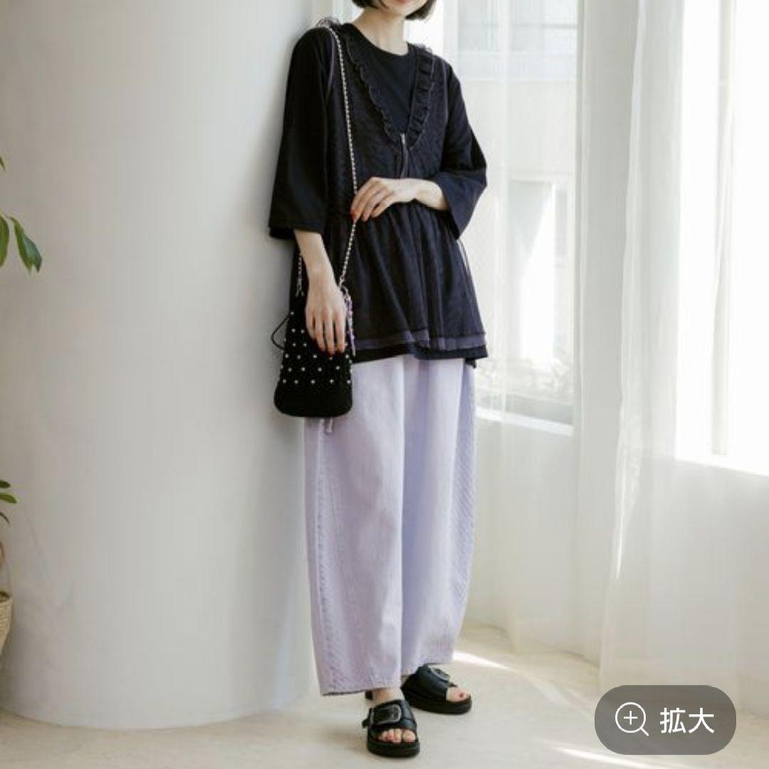 niko and　アソートフリルチュールベスト　ライトグレー　新色 完売品 niko and ｜アソートフリルチュールベスト | Rakuten Fashion