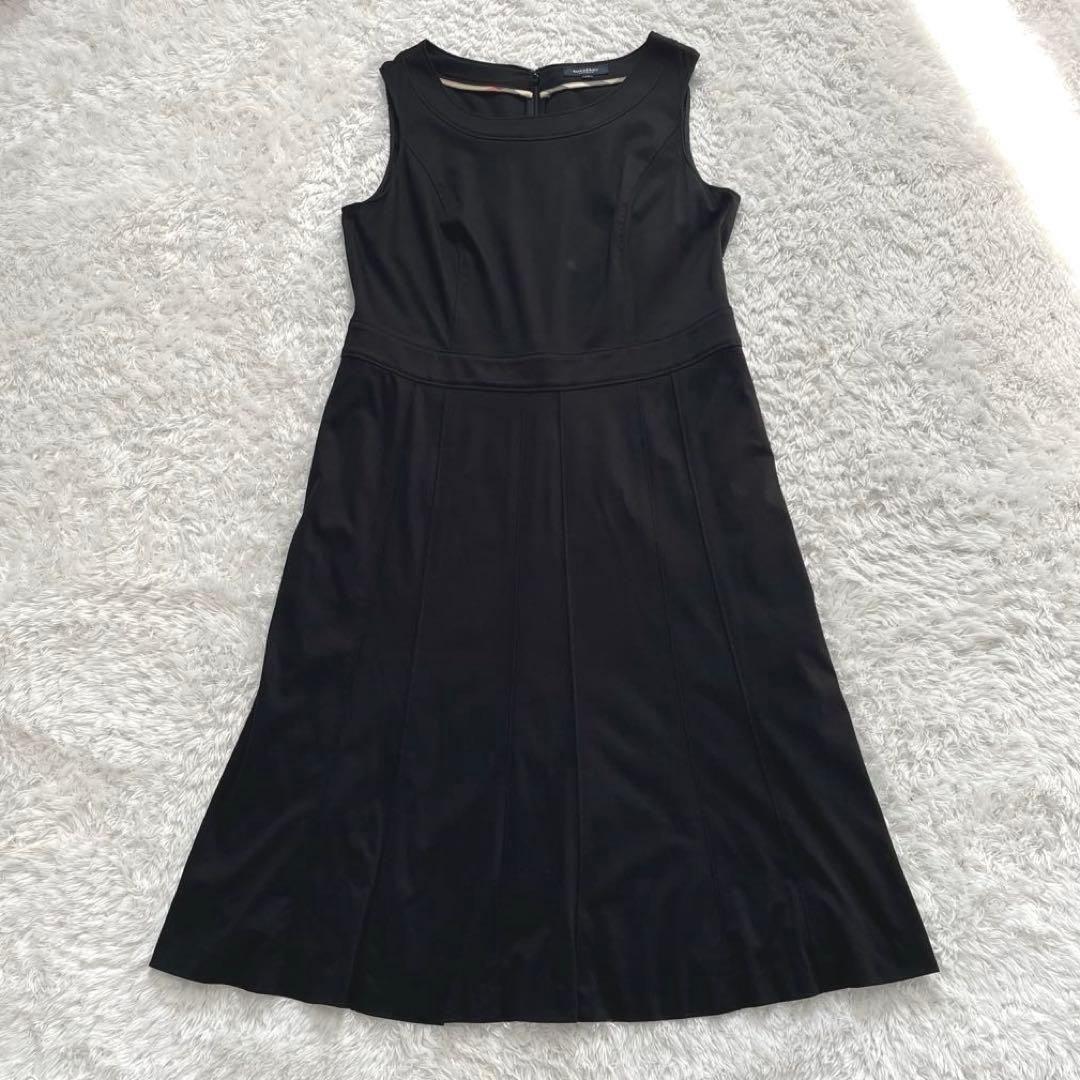 バーバリーロンドン Aラインノースリーブワンピース 44 大きいサイズ2XL 3L BURBERRY LONDON