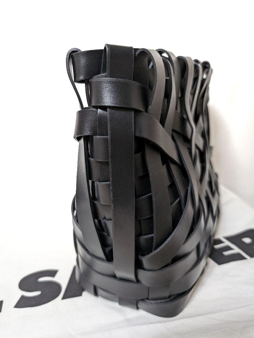 ジルサンダー トートバッグ　JIL SANDERレザー WOVEN 新品 黒