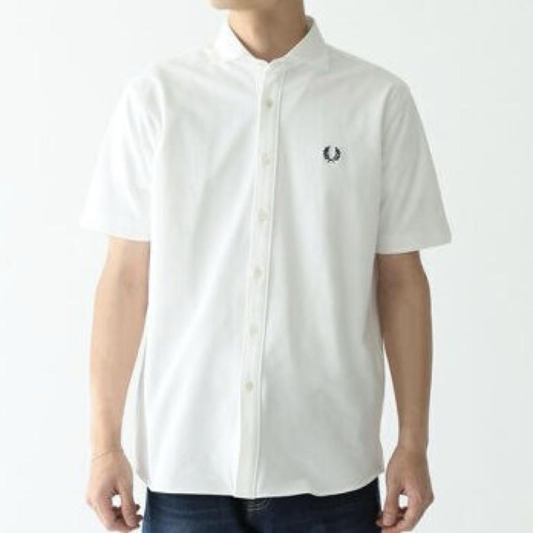 FRED PERRY×BEAMS 別注 カッタウェイ ポロシャツ ホワイト M