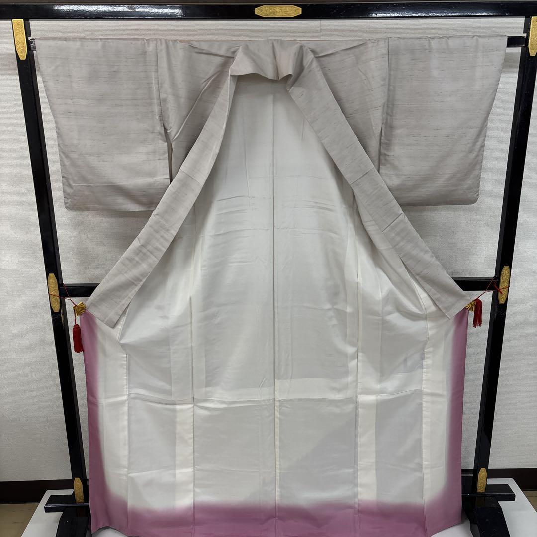 絵羽紬 ゴリっとした紬生地 正絹 AK-6107