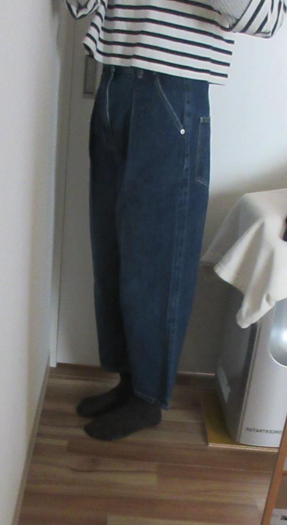 LAITERIE 　セルヴィッジデニム　ワイドタックパンツ　３６サイズ