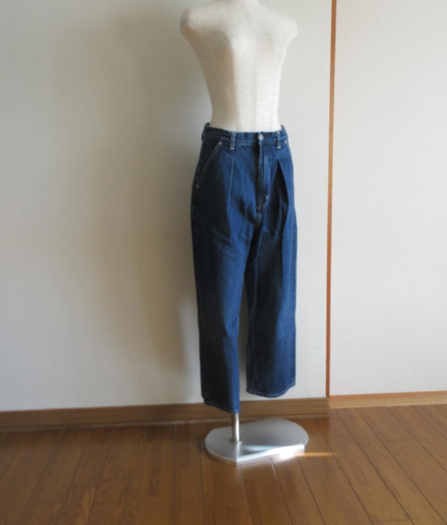LAITERIE 　セルヴィッジデニム　ワイドタックパンツ　３６サイズ