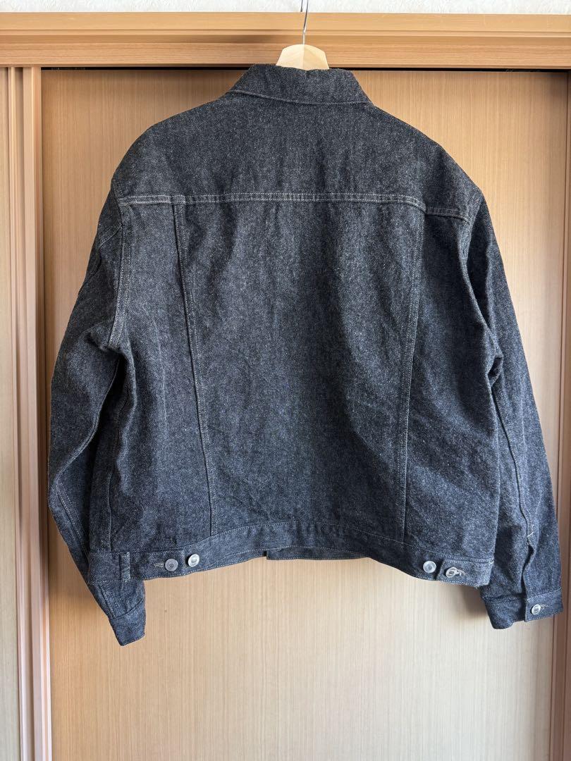 ジャケット・アウター A.PRESSE Black Denim Trucker Jacket 50