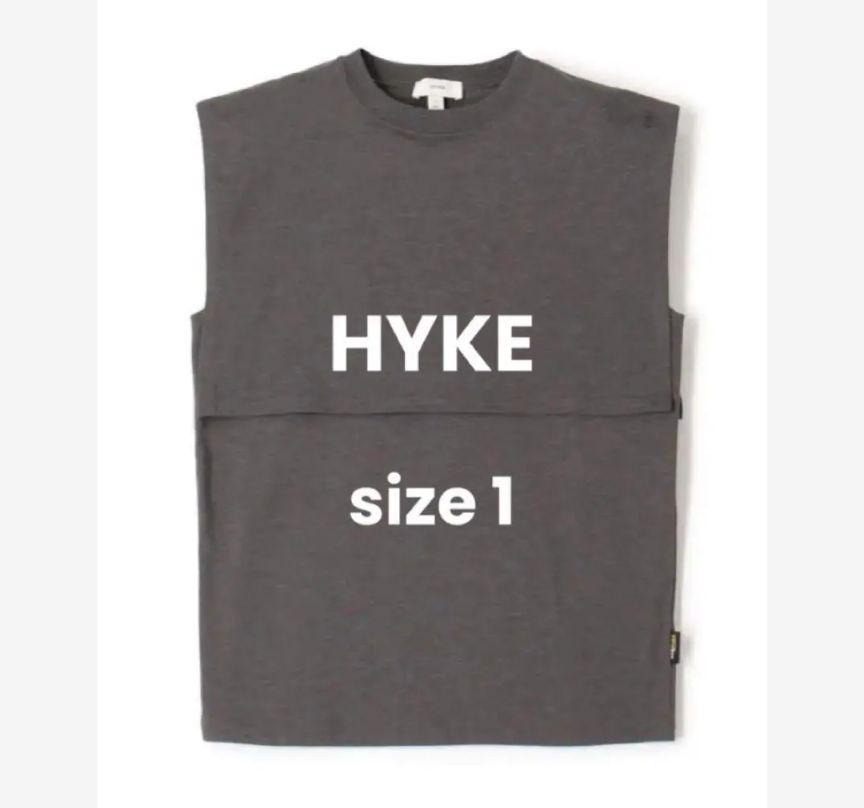 【HYKE】ハイク ノースリーブT グレー サイズ1