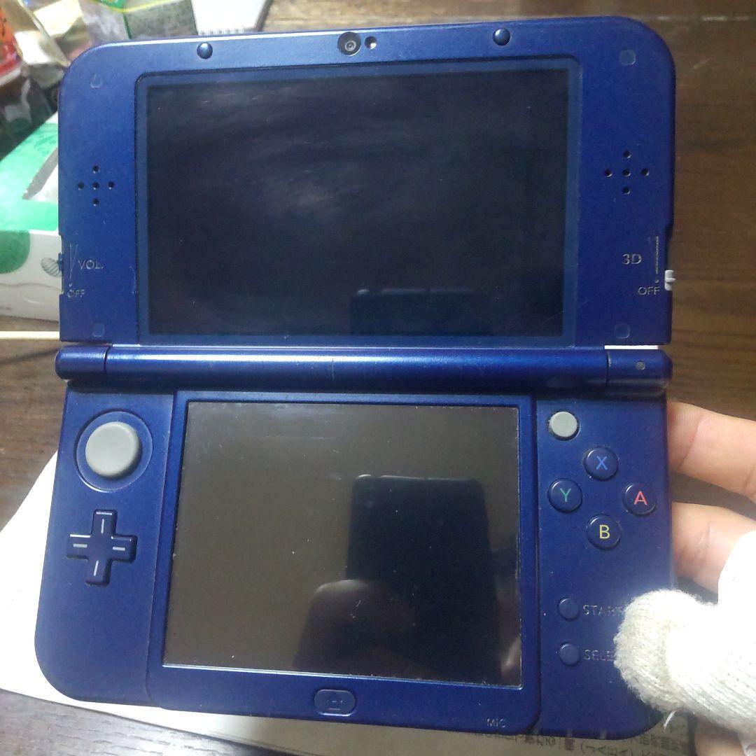 New 3DS LL ネイビー 本体 動作 済みやや傷や汚れあり
