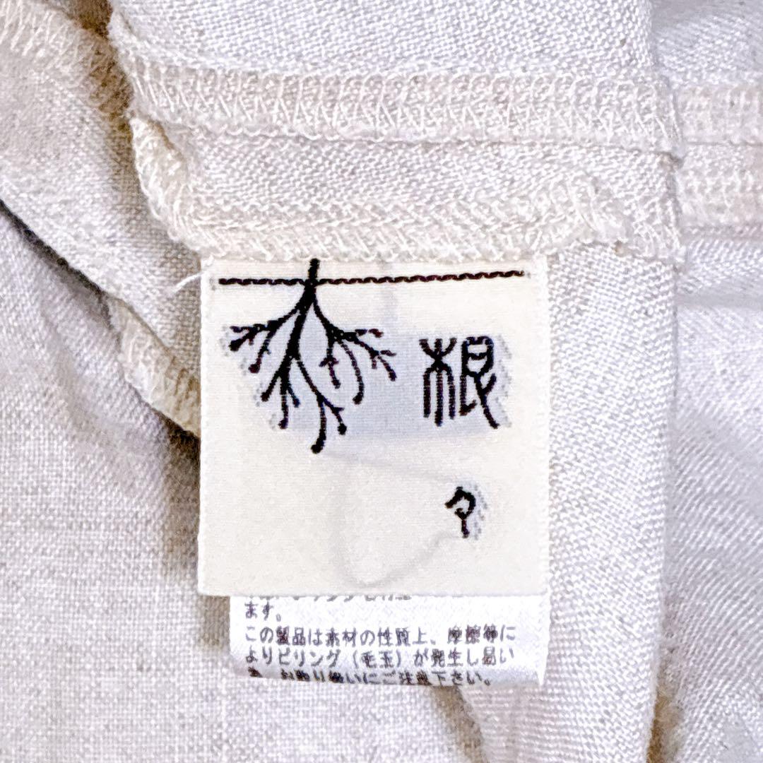 石見銀山 群言堂 根々 リネン チュニック ノースリーブ ワンピース