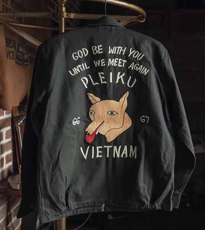 スーベニアジャケット　べトジャン　ベトナム　米軍　ジャケット　XL　狐　刺繍 スーベニアジャケット べトジャン ベトナム 米軍 ジャケット L
