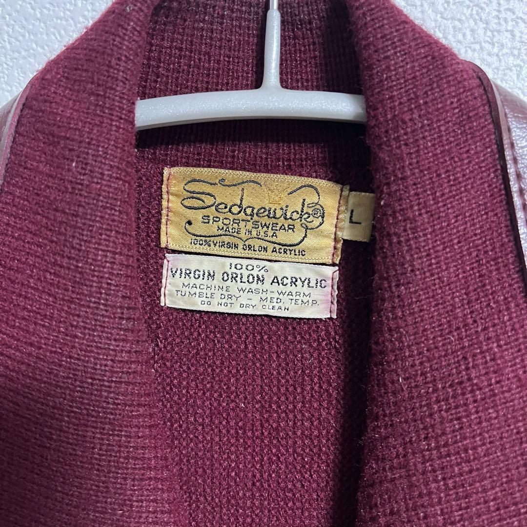 【vintage】70s USA製 Western knit jacket