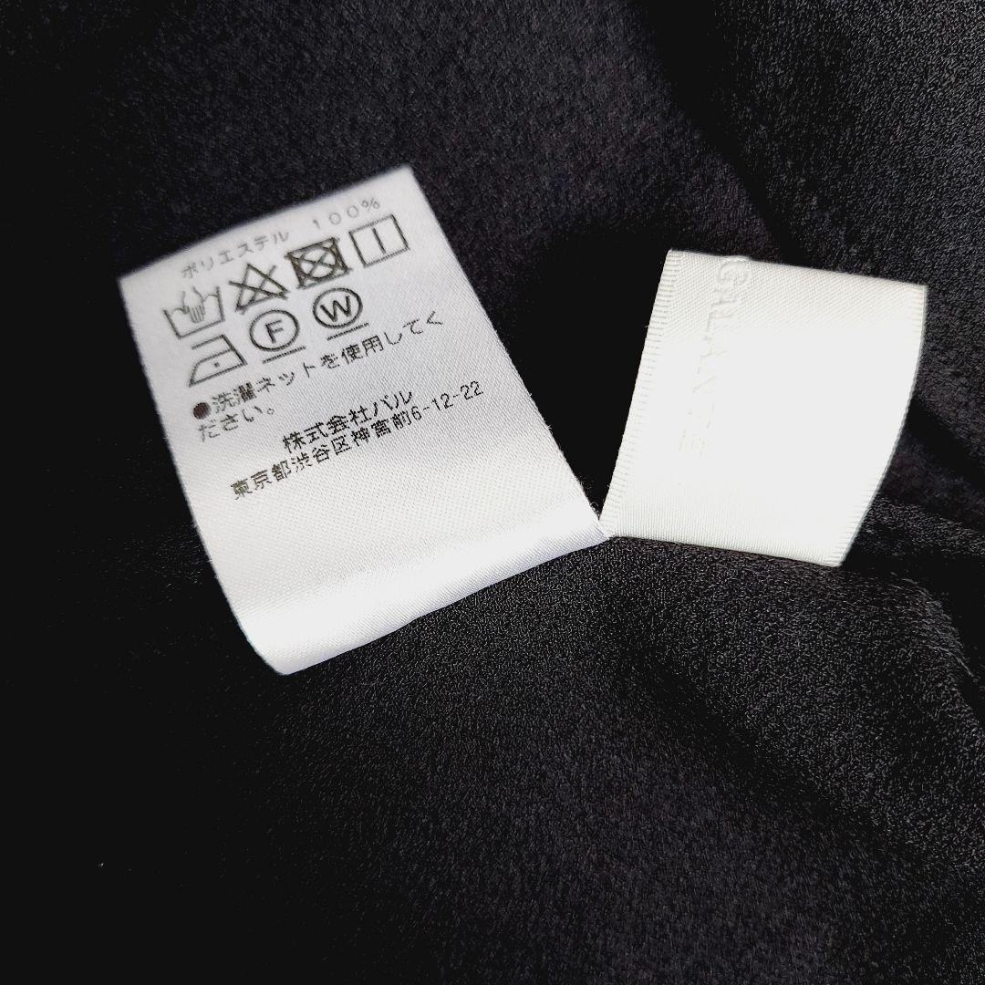 美品 GALLARDA GALANTEアムンゼンギャザースリーブブラウス 黒 F