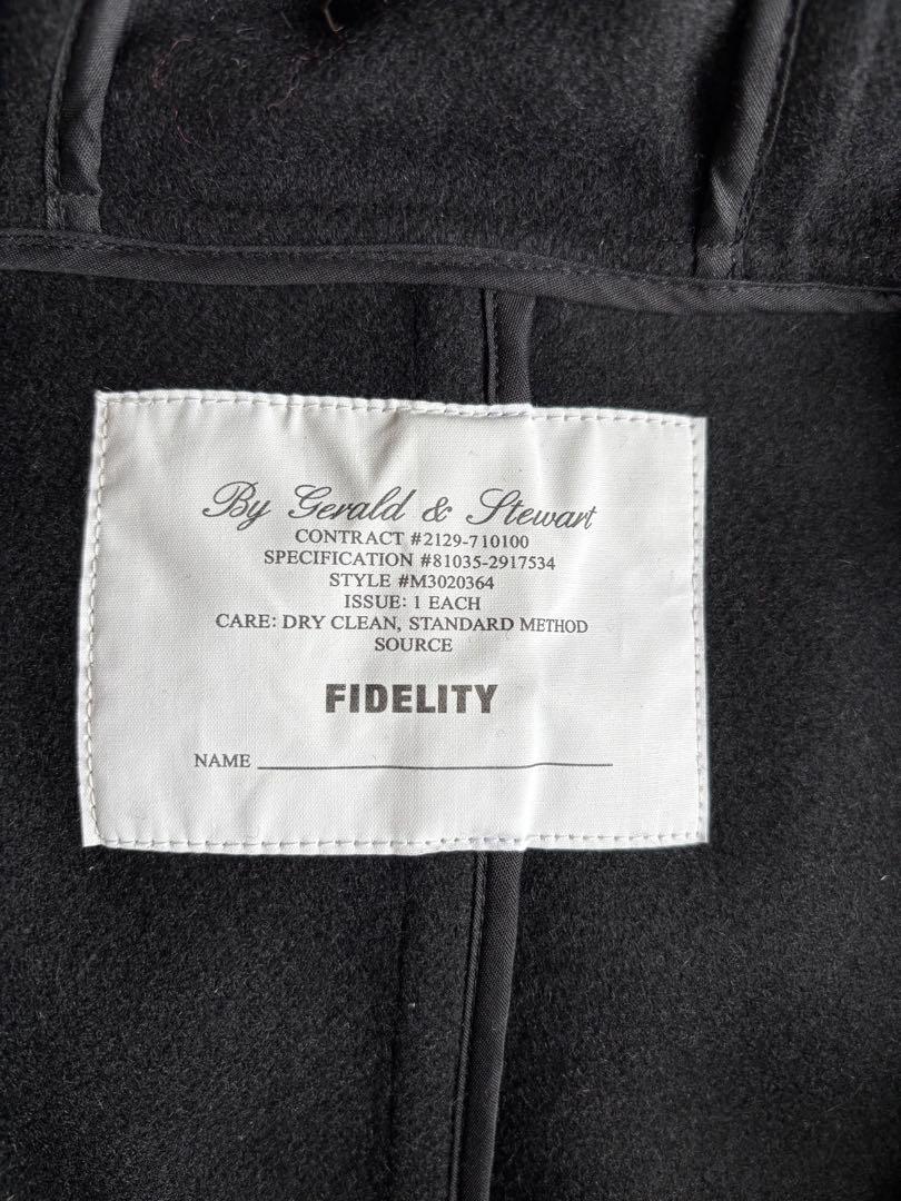 FIDELITYブラック ダッフルコート フード付き
