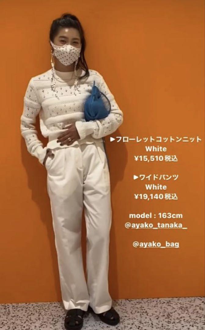 タグ付き。gypsohila ジプソフィア 透かし編みニット(コットン)ホワイト