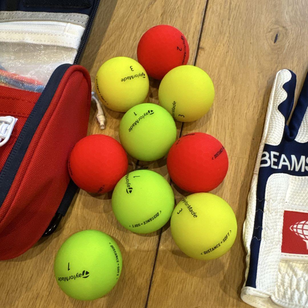 BEAMS GOLF ゴルフグローブ・ポーチ・ティー・ボールセット