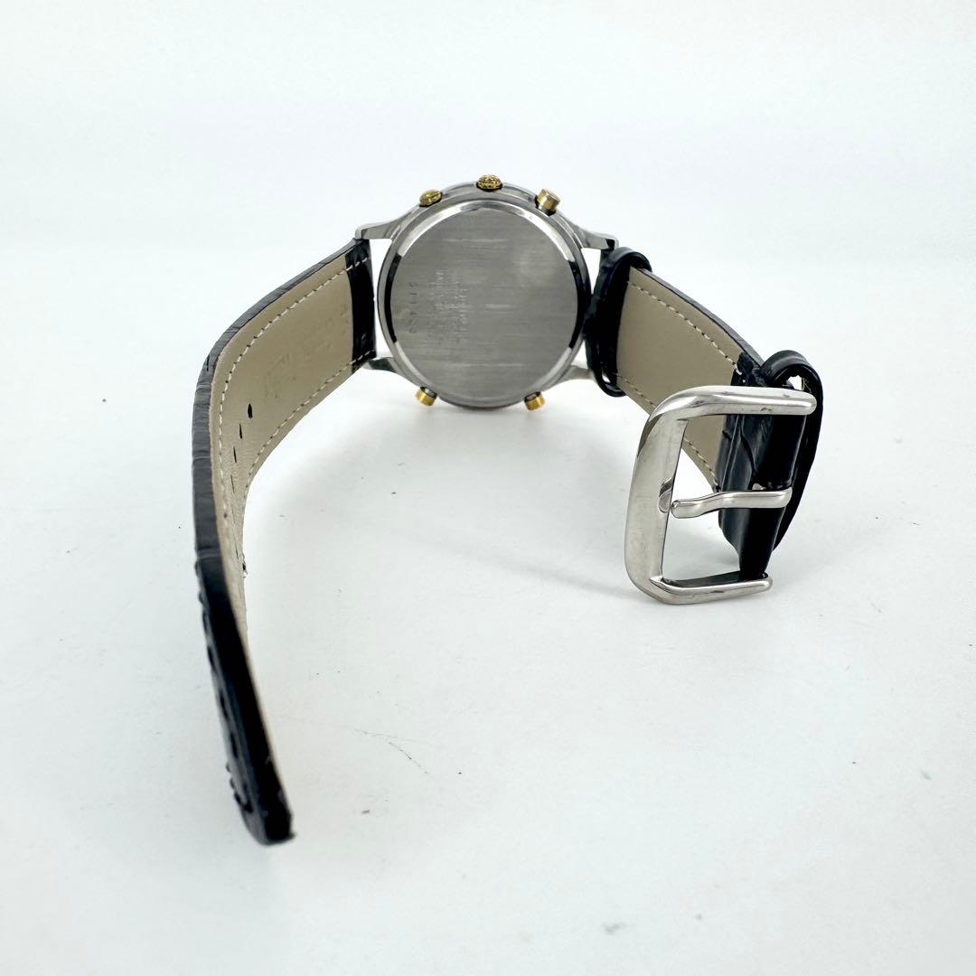 【新品電池】SEIKO クロノグラフ コンビ ローマン ラウンド 腕時計