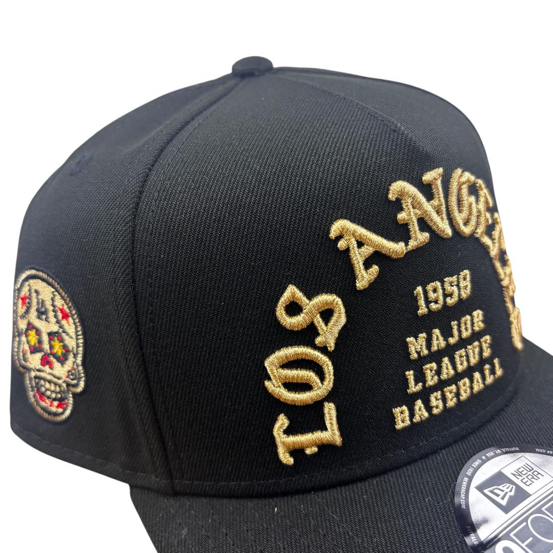 NEW ERAドジャース9FORTY キャップ ブラック ゴールド ニューエラ