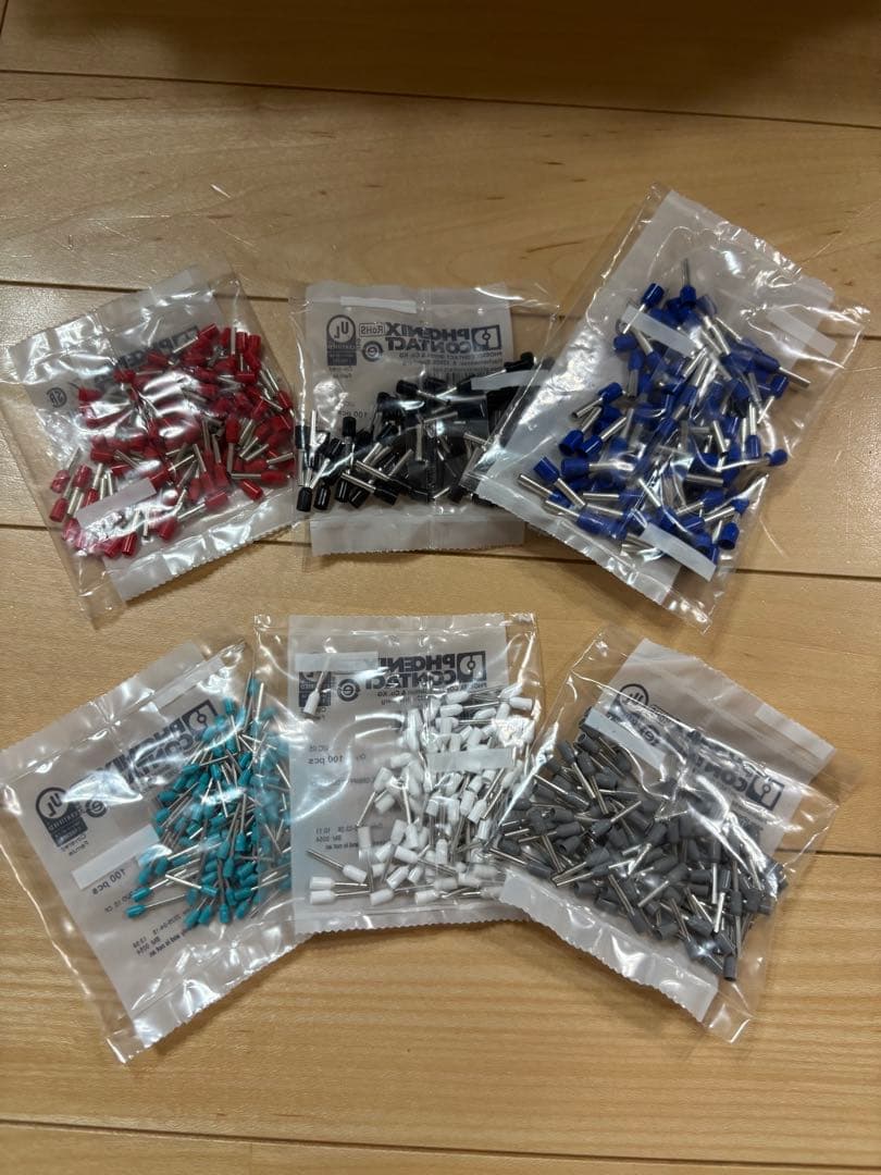 フェニックス棒端子 AI 6サイズセット 各100個入