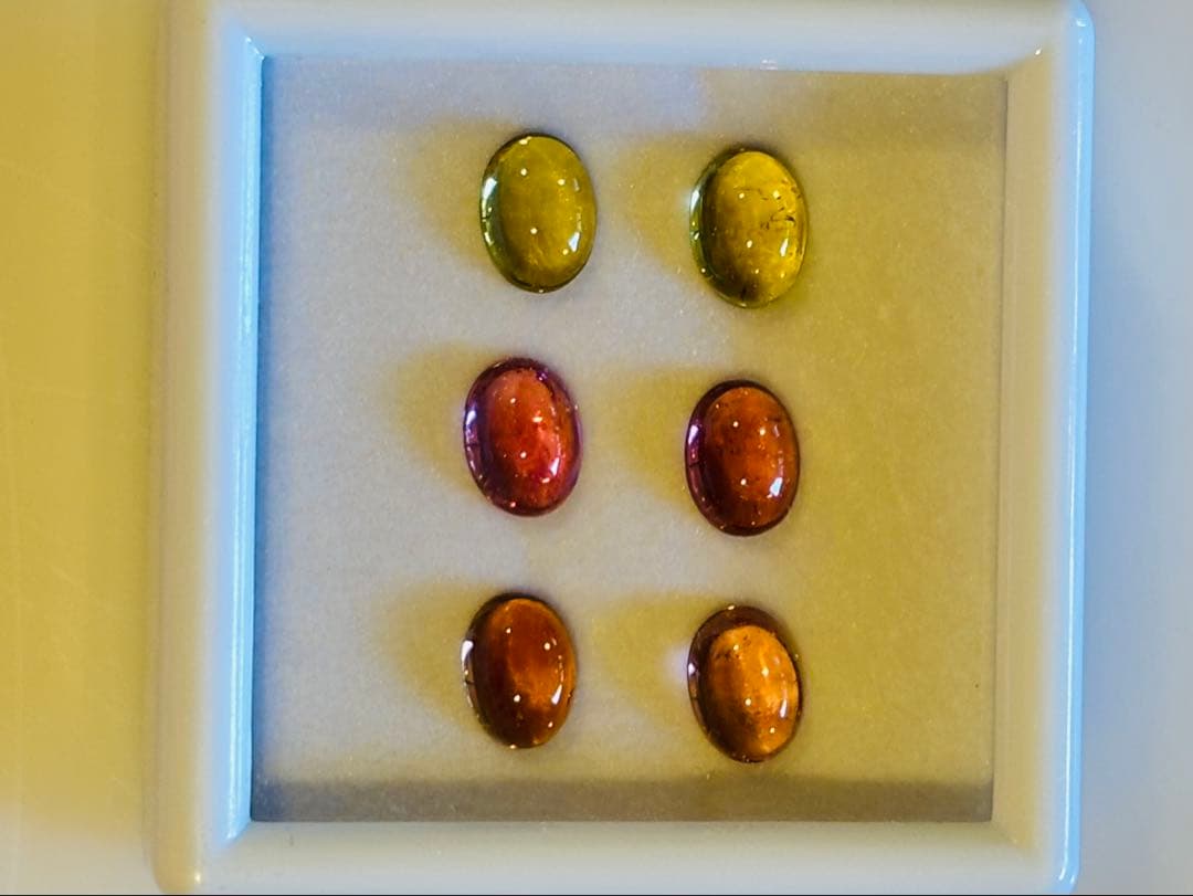 トルマリンMIXオーバカボション6個セット