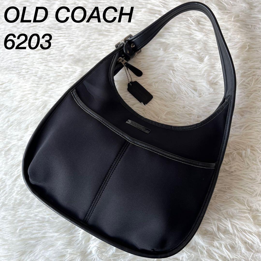 【美品】オールドコーチ　6203 ナイロン　グラブタンレザー　ショルダーバッグ 美品】オールドコーチ 6203 ナイロン グラブタンレザー