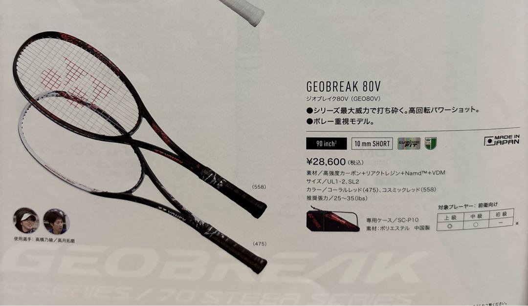 YONEX ソフトテニスラケットジオブレーク80V