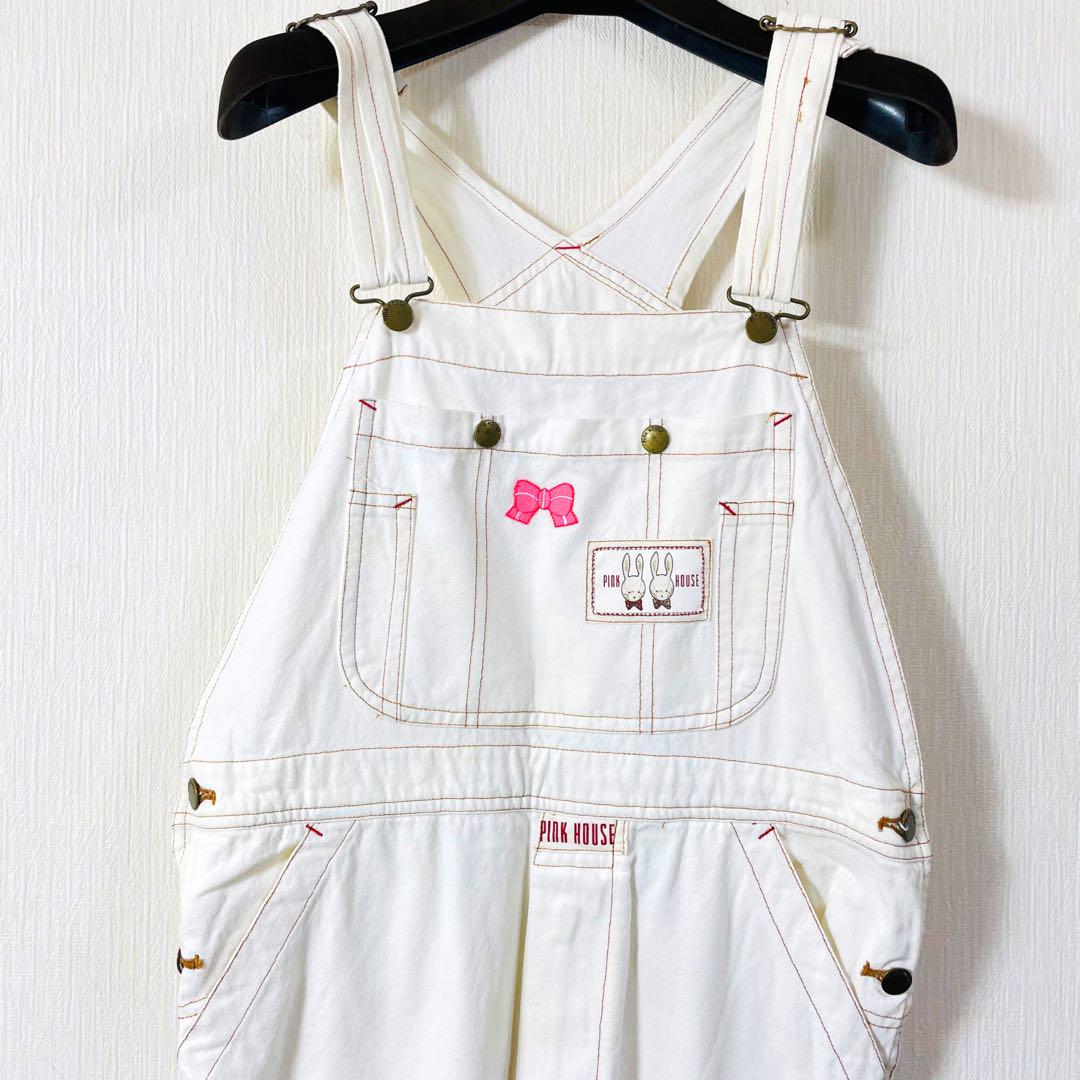 PINK HOUSE ワッペン　オーバーオール PINK HOUSE☆定番オーバーオール☆ワッペン「140㌢:」 - メルカリ