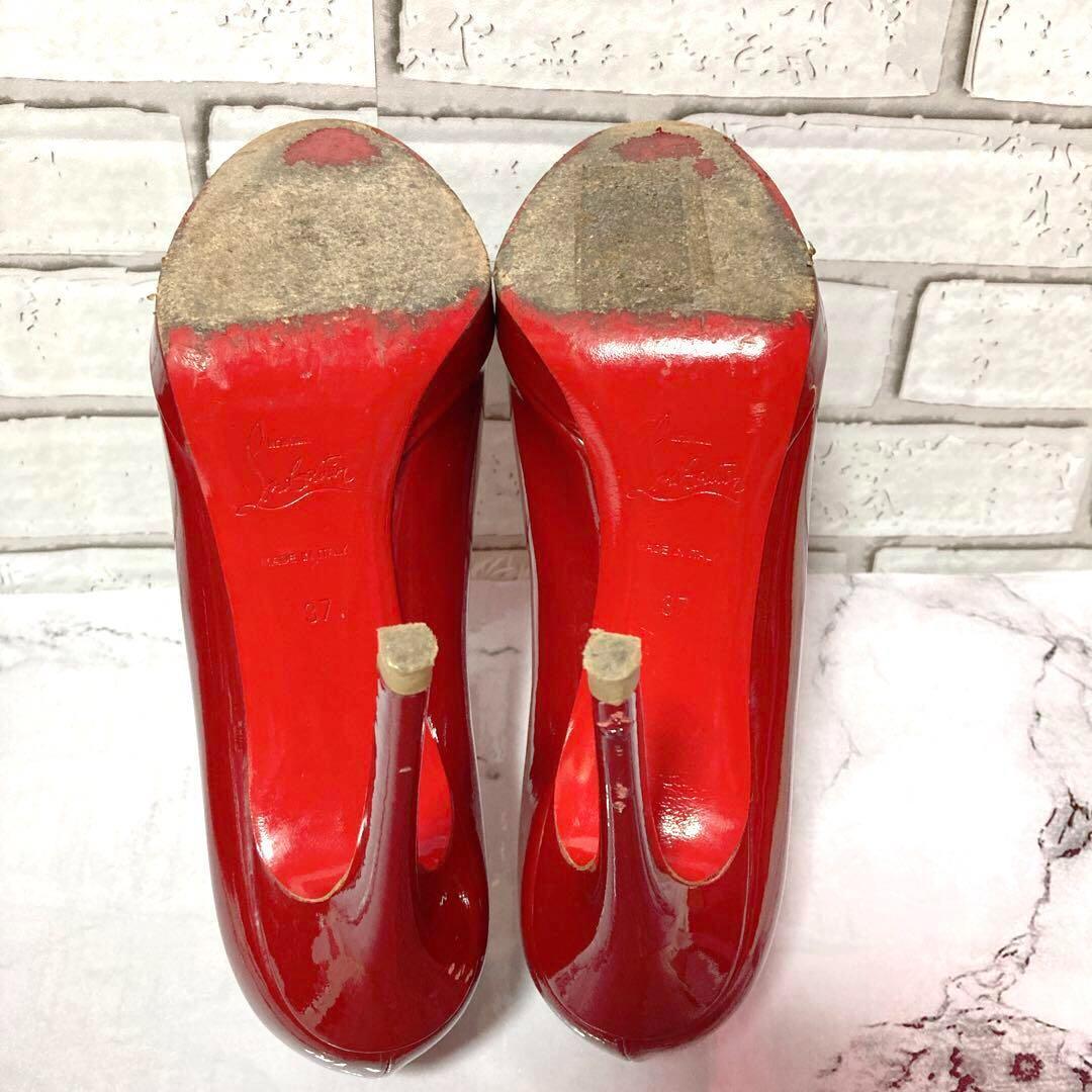 A*-様 【美品】 クリスチャン ルブタン エナメル ハイヒール 24cm ボル