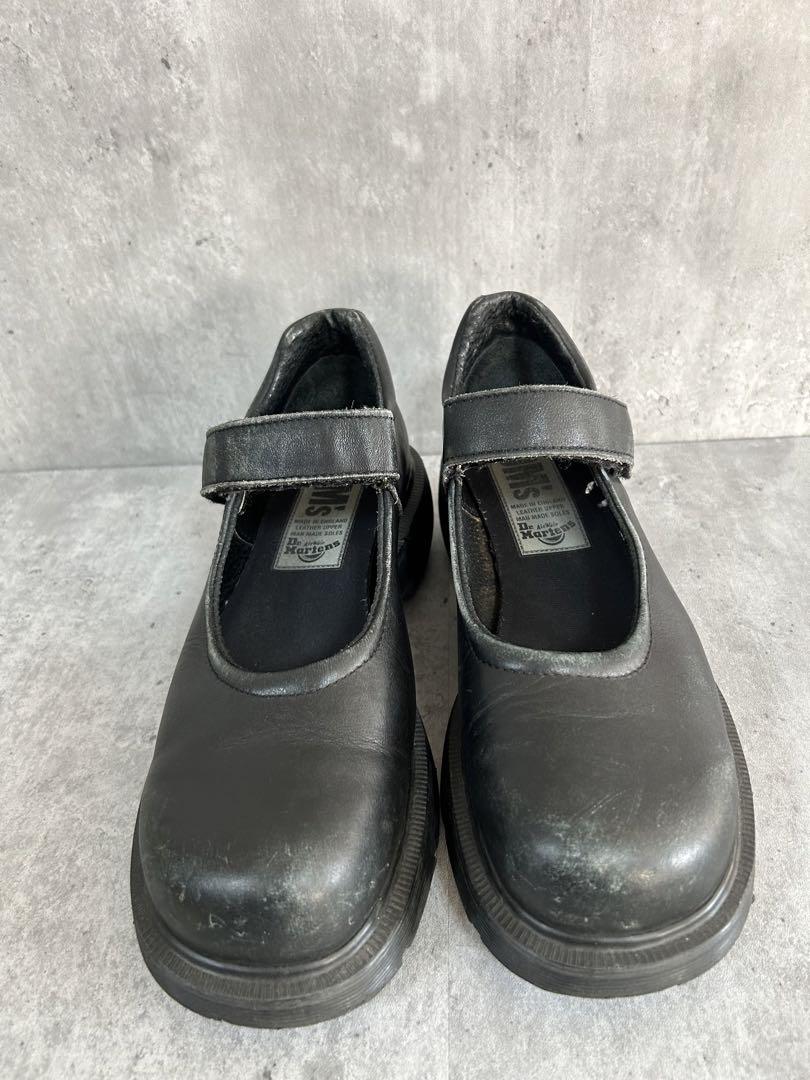 Dr. Martens ブラックレザーシューズ 黒 ドクターマーチン UK 8