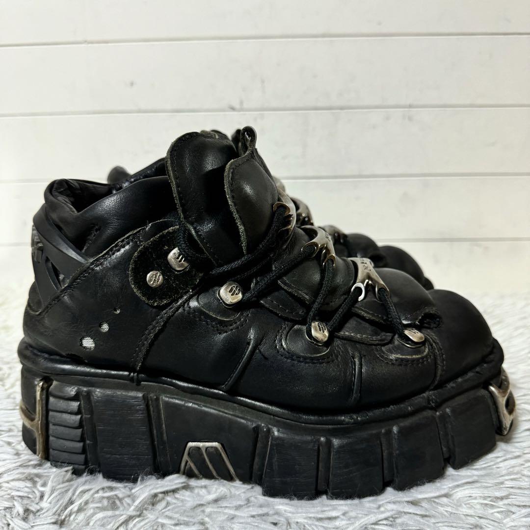 NEW ROCK ニューロック　アンクルブーツ　M-106 ブラック　レザー