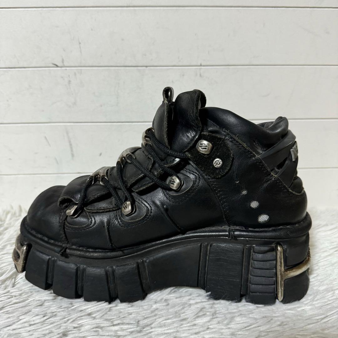 NEW ROCK ニューロック　アンクルブーツ　M-106 ブラック　レザー