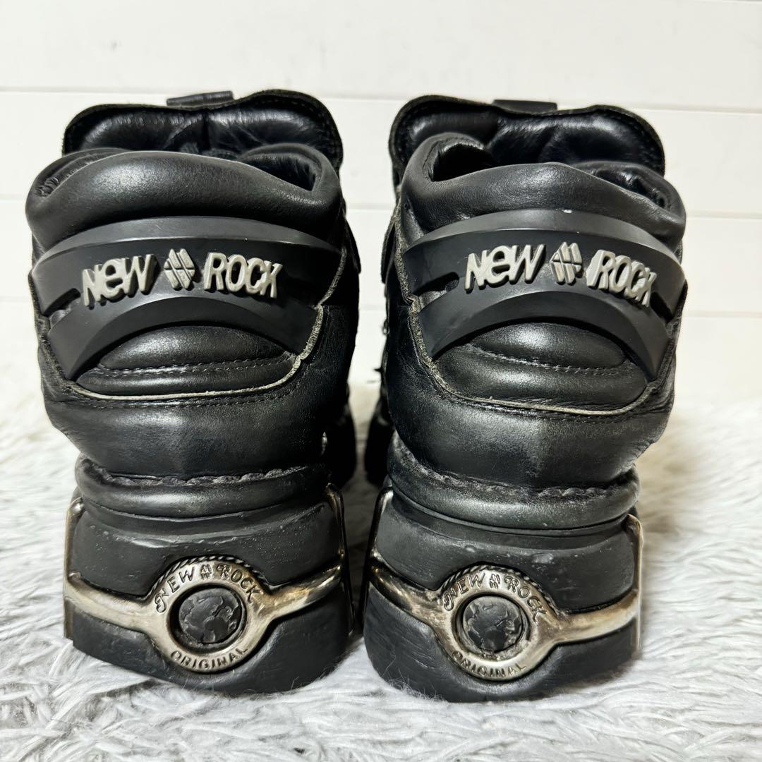 NEW ROCK ニューロック　アンクルブーツ　M-106 ブラック　レザー