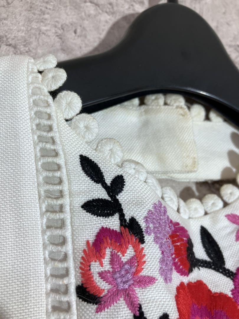 ☘️ケイトスペード D214 花柄刺繍 Aラインワンピース ドレス