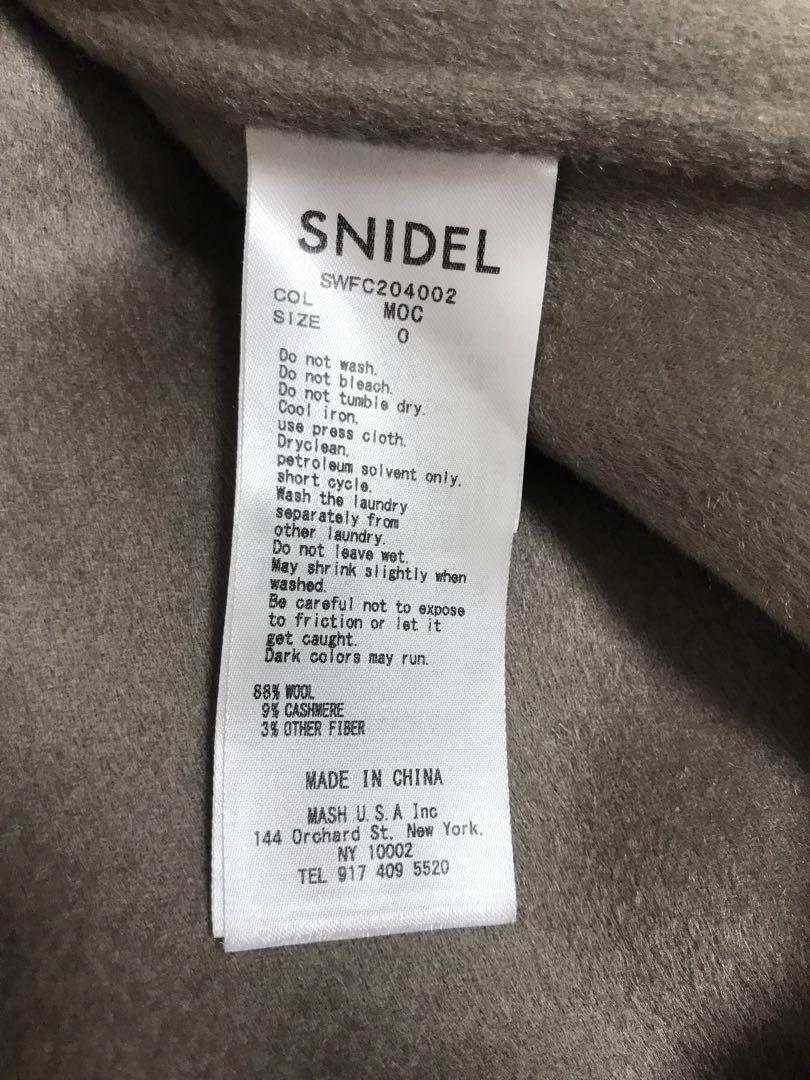 SNIDEL モカ うろこカシミヤコート