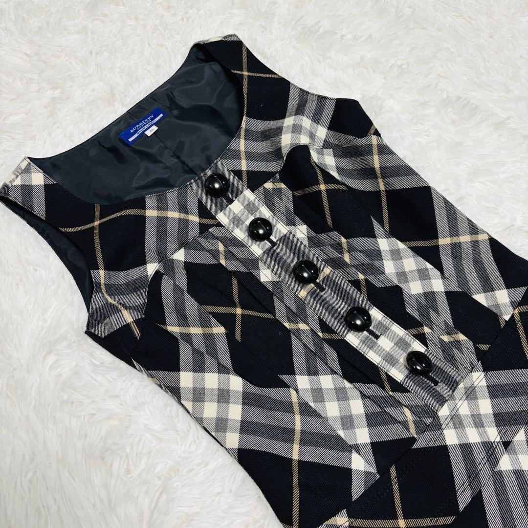 大人気新品  美品 バーバリー ジャンパースカート ワンピース ノバチェック ワンピース