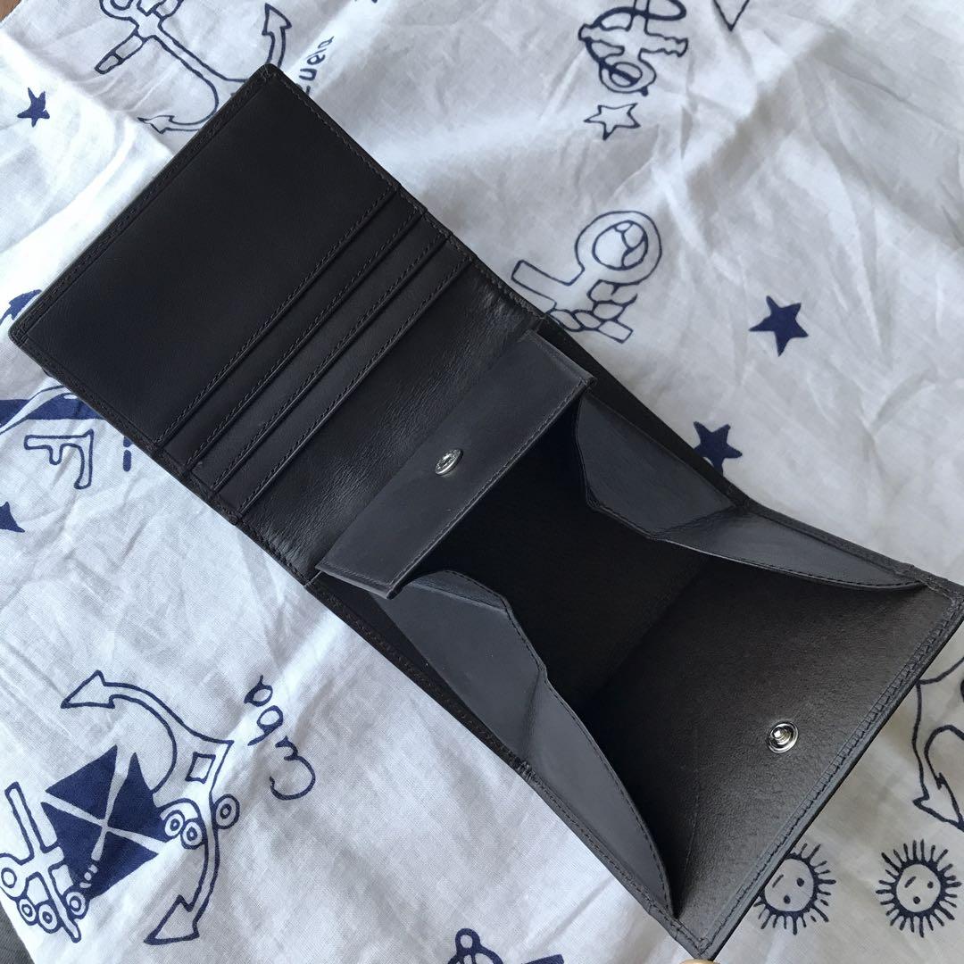 Polo by RALPHLAUREN 二つ折り財布 レザー ダークブラウン